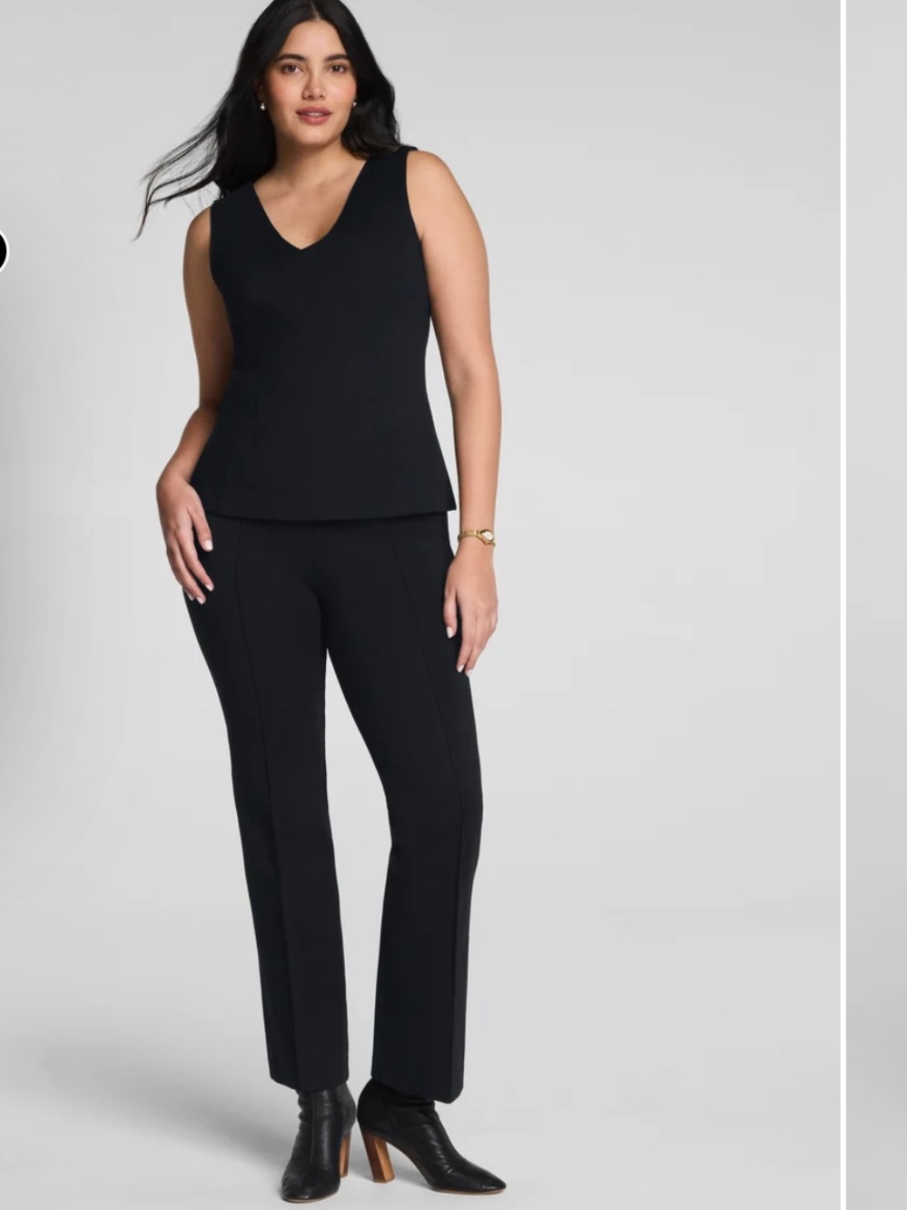 SPANX black Ponte Kick Flare Pant with Pintuck, size M